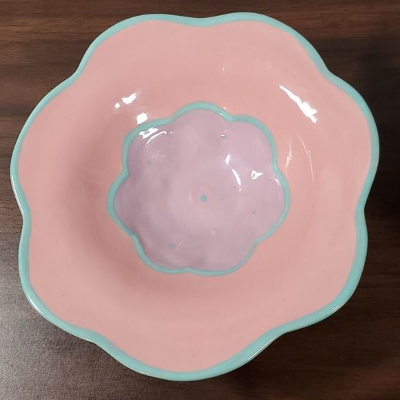 Cyclamen Julie Sanders Vintage Set of 4 Flower Bowls Signed 1987 Exc. Condition - Picture 4 of 10